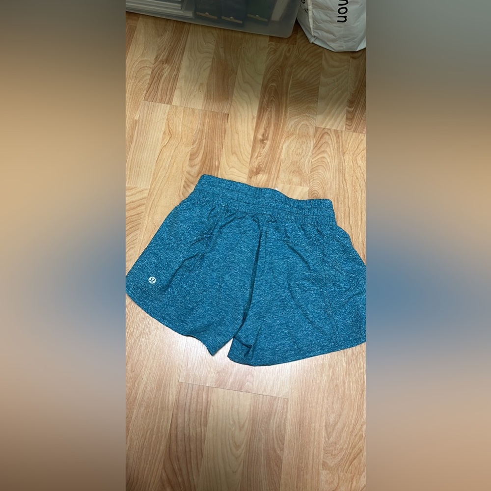 Lululemon tracker shorts (teal blue) size 6